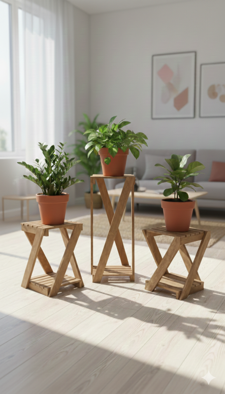 3'lü Dekoratif Saksılık Seti