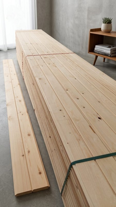 Ahşap İthal Ladin Lambiri 14*85*2400mm (10'lu Paket)